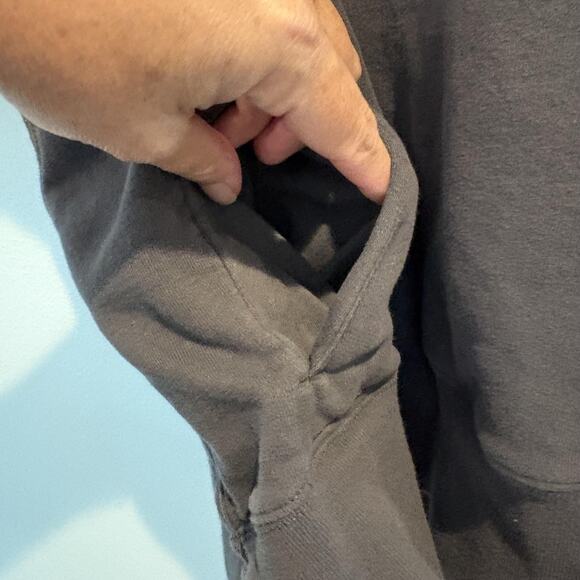 Abercrombie & Fitch Sweatshirt Womens XL Gray Quarter Zip Sleeveless Soft A&F - Picture 6 of 12